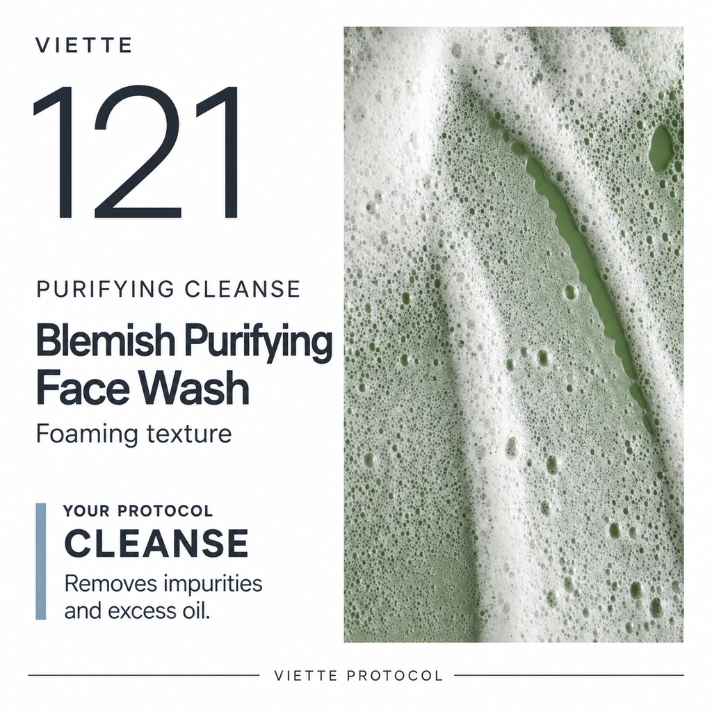 VIETTE 121 Blemish Purifying Face Wash foaming texture and cleansing role