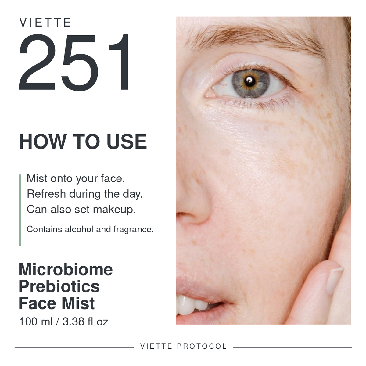 VIETTE PROTOCOL 251 Microbiome Prebiotics Face Mist — how to use