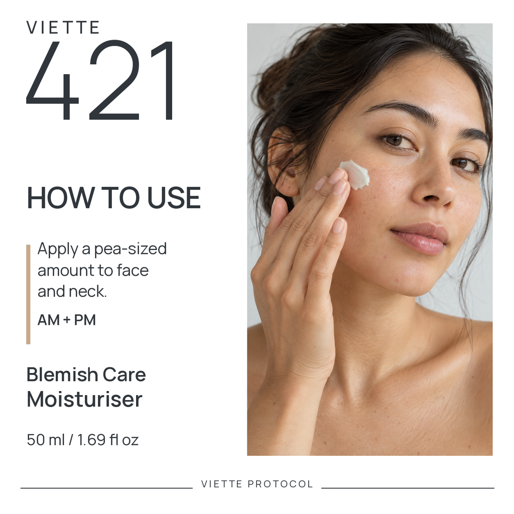 VIETTE 421 Blemish Care Moisturiser — how to use