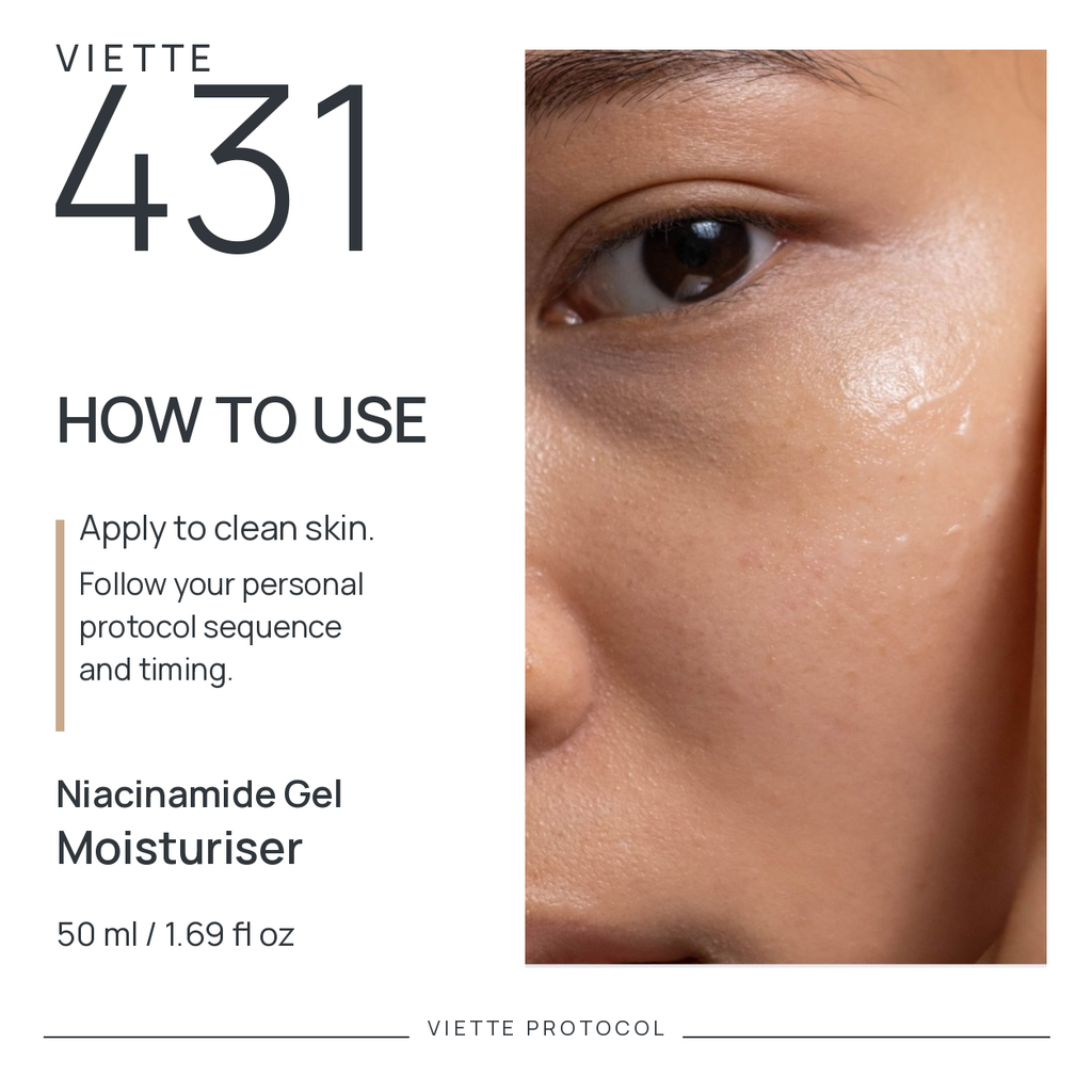 VIETTE 431 Niacinamide Gel Moisturiser — how to use