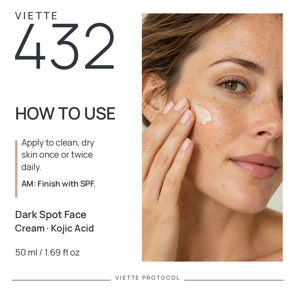 VIETTE 432 Dark Spot Face Cream with Kojic Acid — how to use