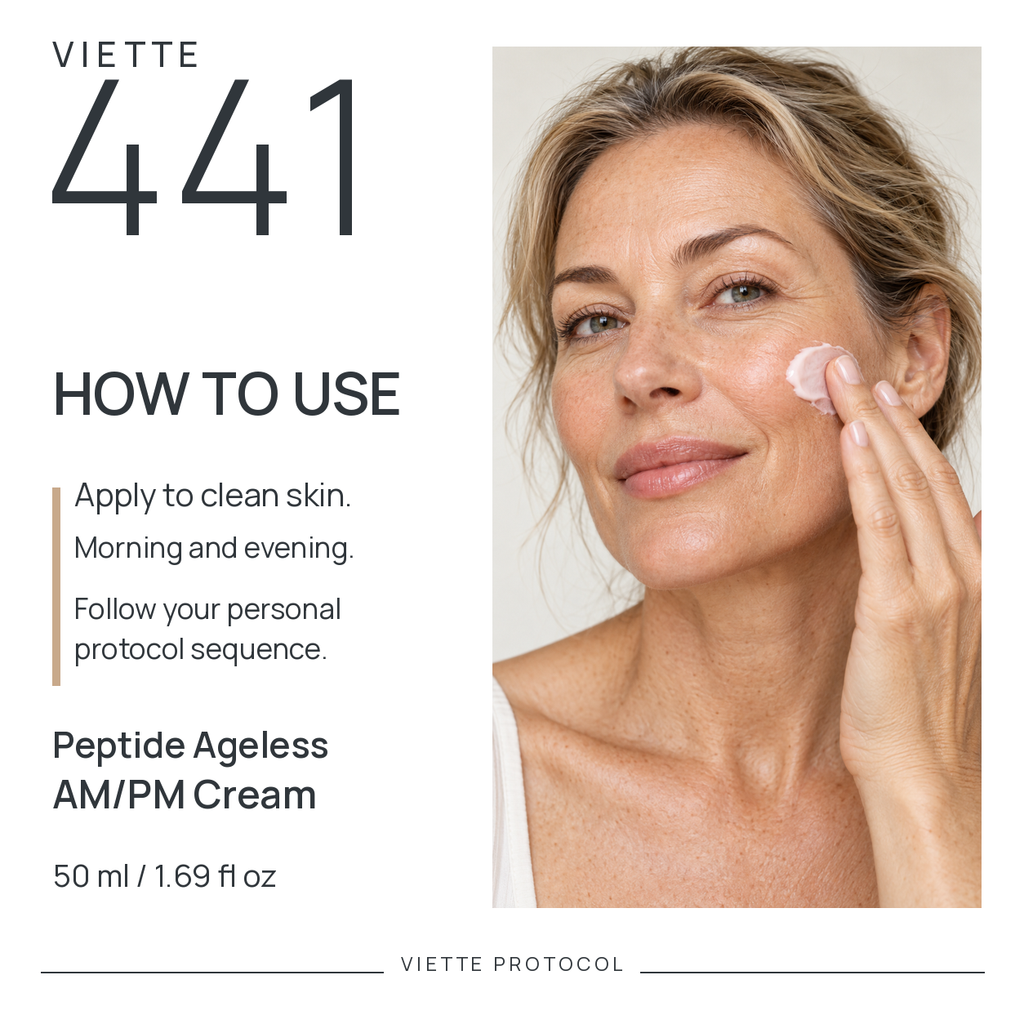 VIETTE 441 Peptide Ageless AM/PM Cream — how to use