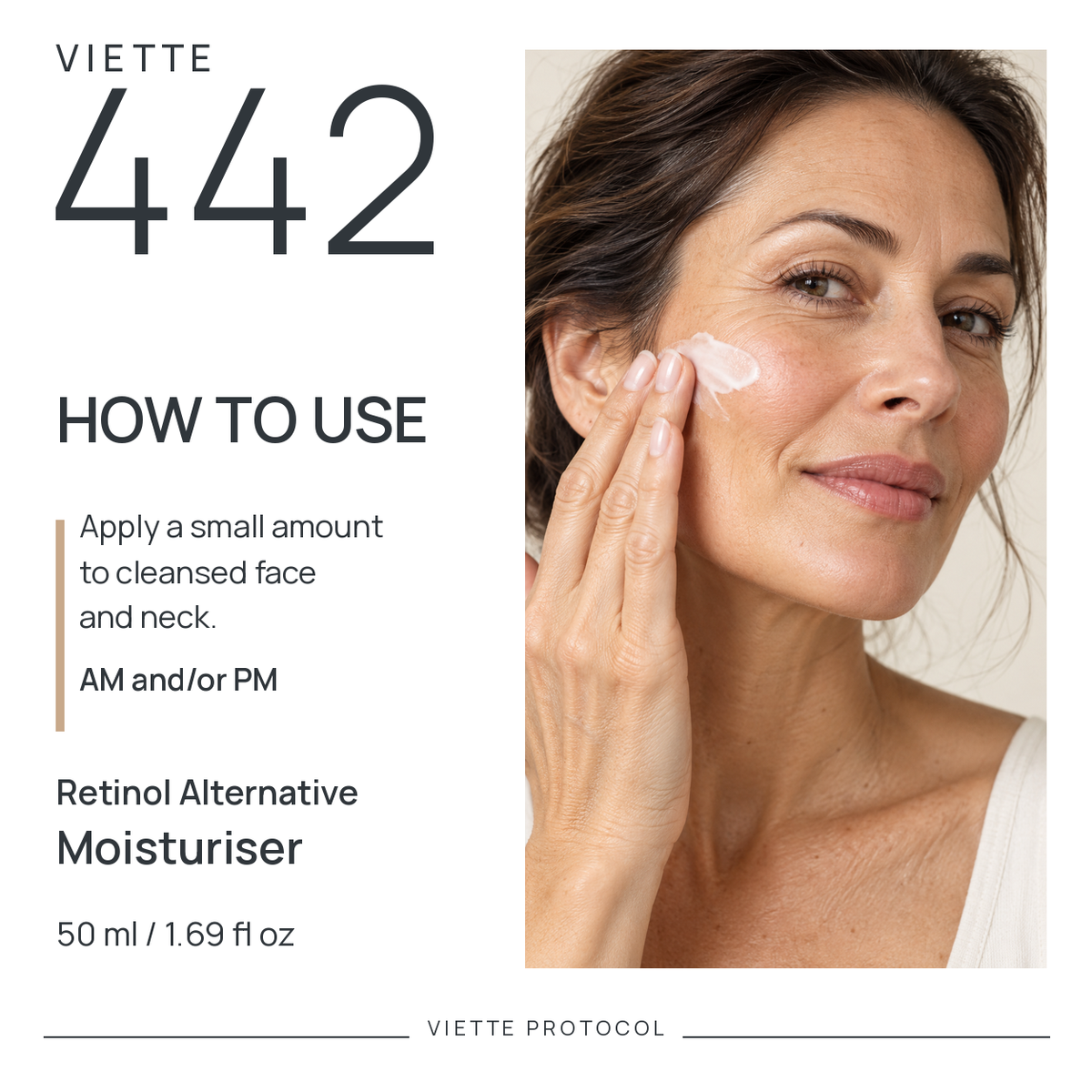 VIETTE 442 Retinol Alternative Moisturiser — how to use