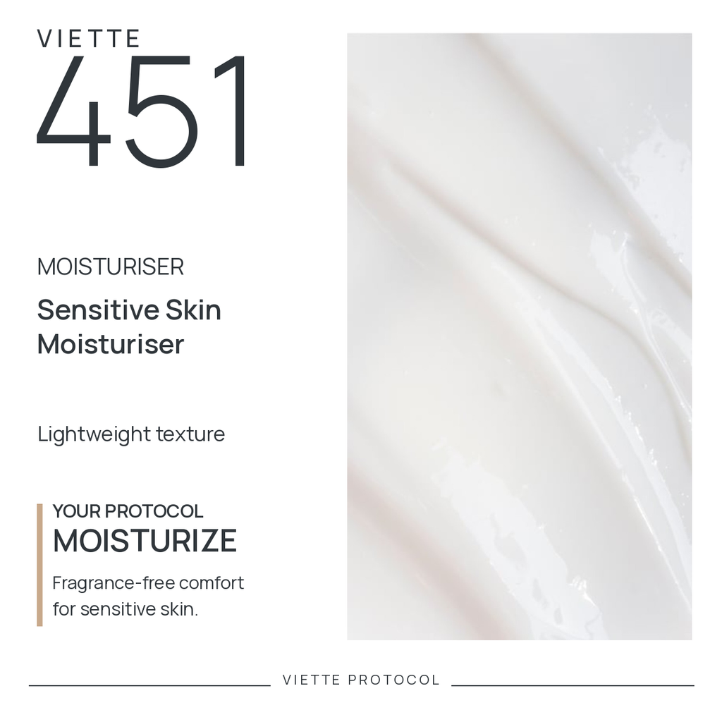 VIETTE 451 Sensitive Skin Moisturiser, Fragrance Free — texture