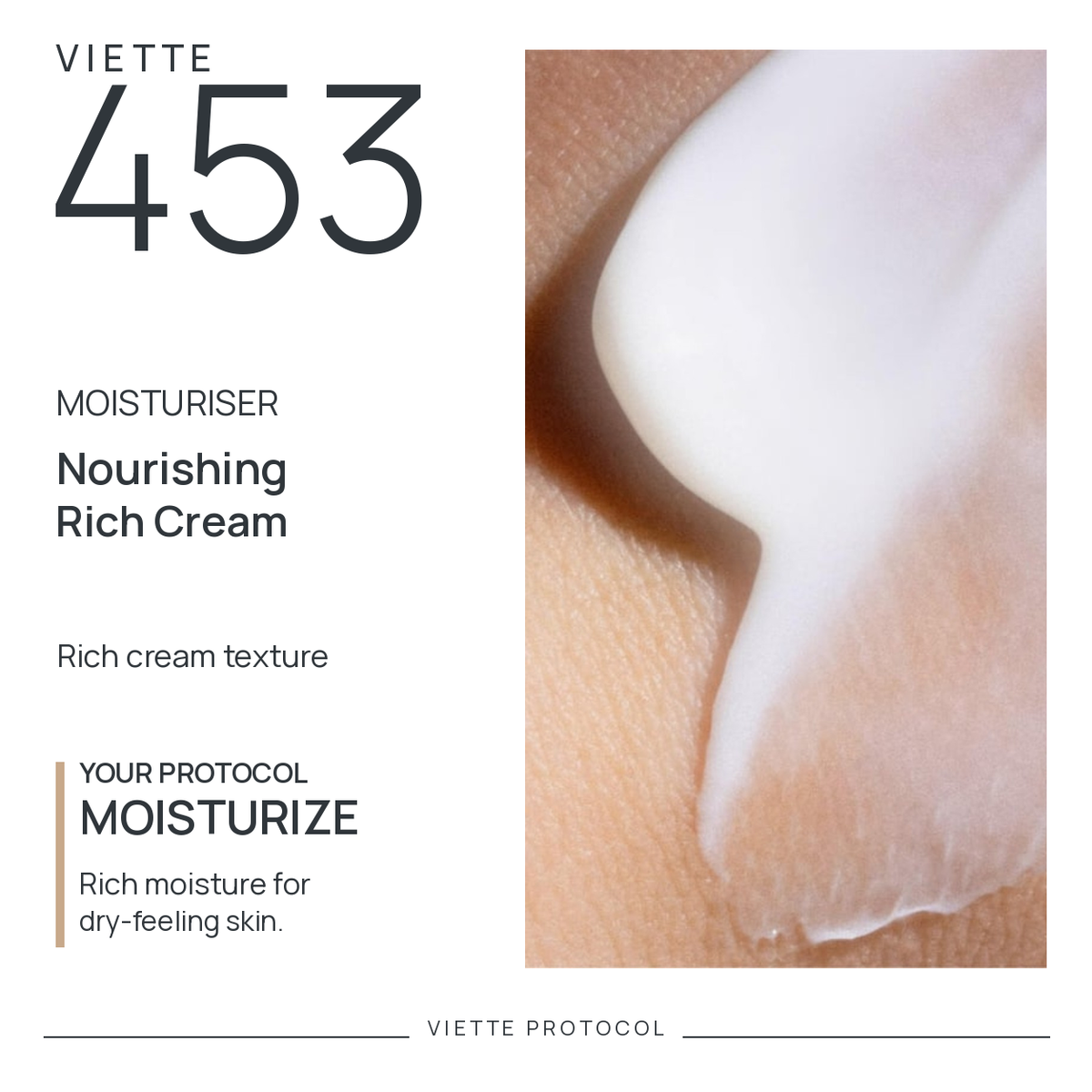 VIETTE 453 Nourishing Rich Cream, Fragrance Free — texture
