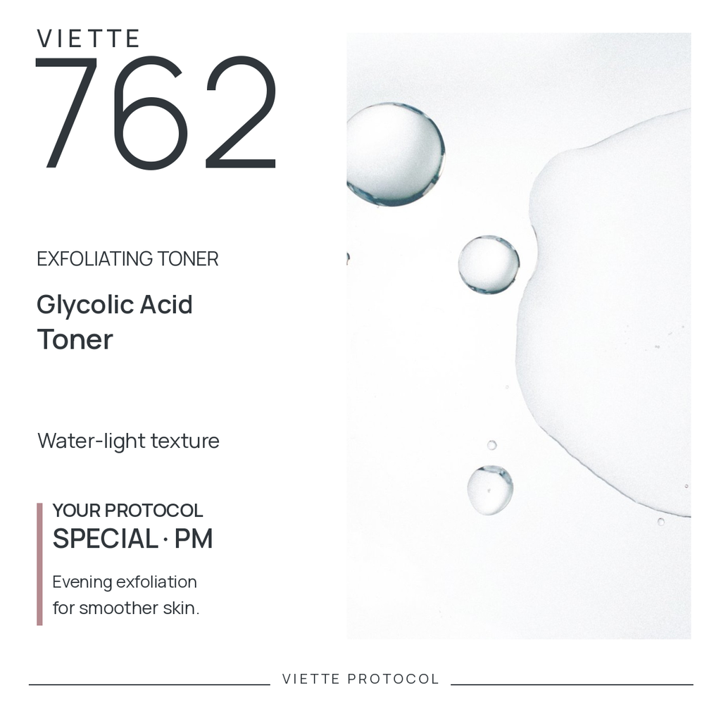 VIETTE PROTOCOL 762 — glycolic toner texture